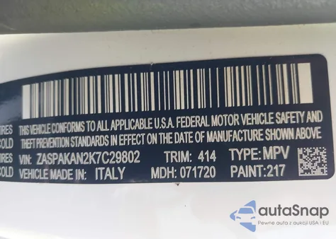 2019 Alfa Romeo Stelvio из США, поврежденный, VIN ZASPAKAN2K7C29802